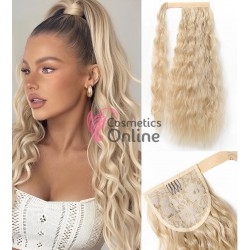 Extensie de par coada cu clema si arici Wave de 55cm cod Q1922A60A Blond Deschis 